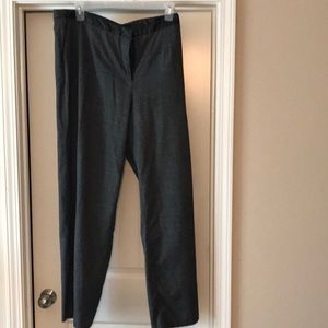 Cato black dress pant with faux leather waist trim